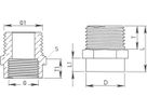 Reduktionsnippel flachdichtend - Messing