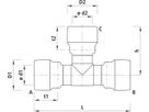 T-Stück HAWLE-GRIP PN 16  d 180/110 mm - 7281