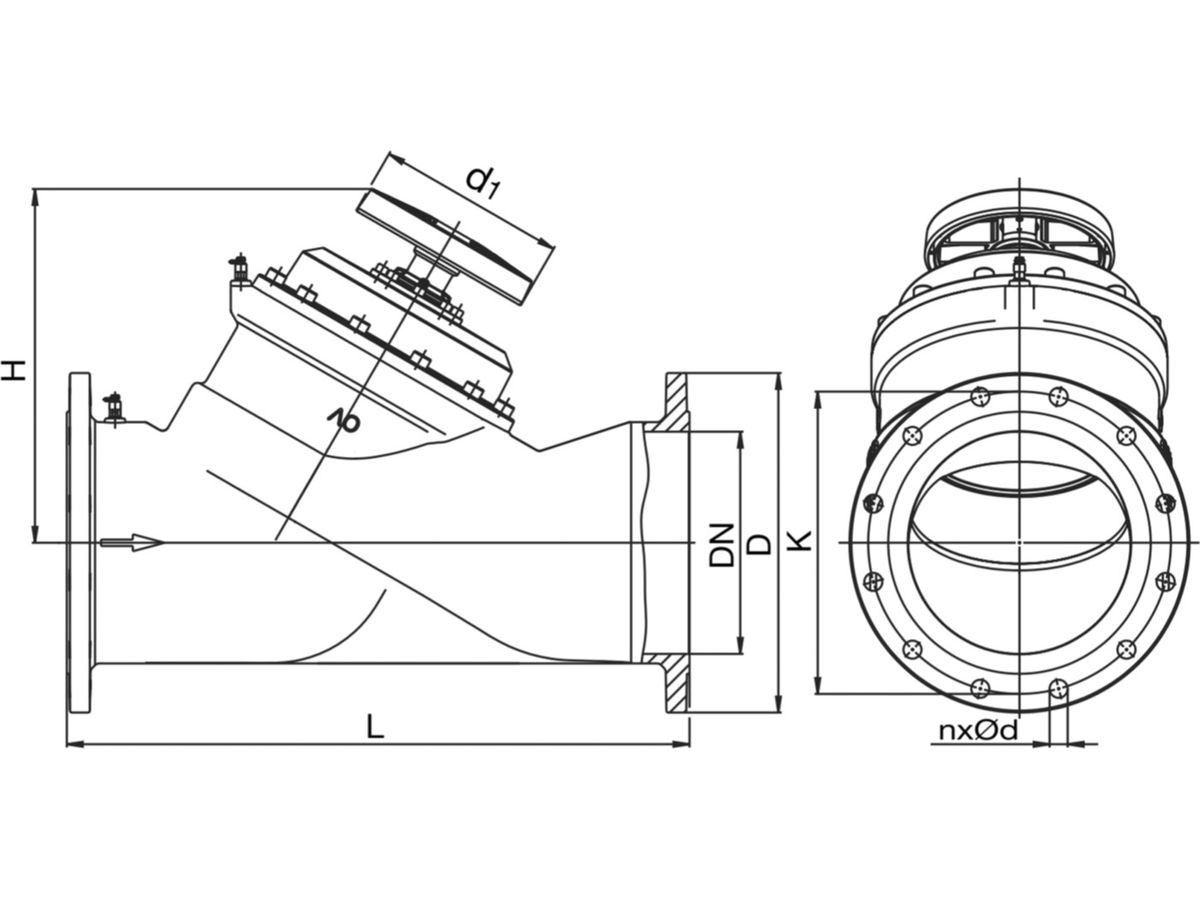 Oventrop Strangregulierventil VFC - Hydrocontrol GG 25