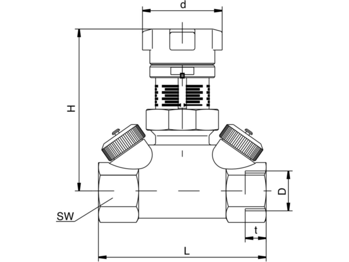 Stranregulierventil Hycocon VTZ 11/2" - DN 40, kvs-Wert 10.0 m3/h