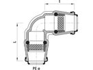 Steckfitting 90° POM  d 63/63 mm - 6420