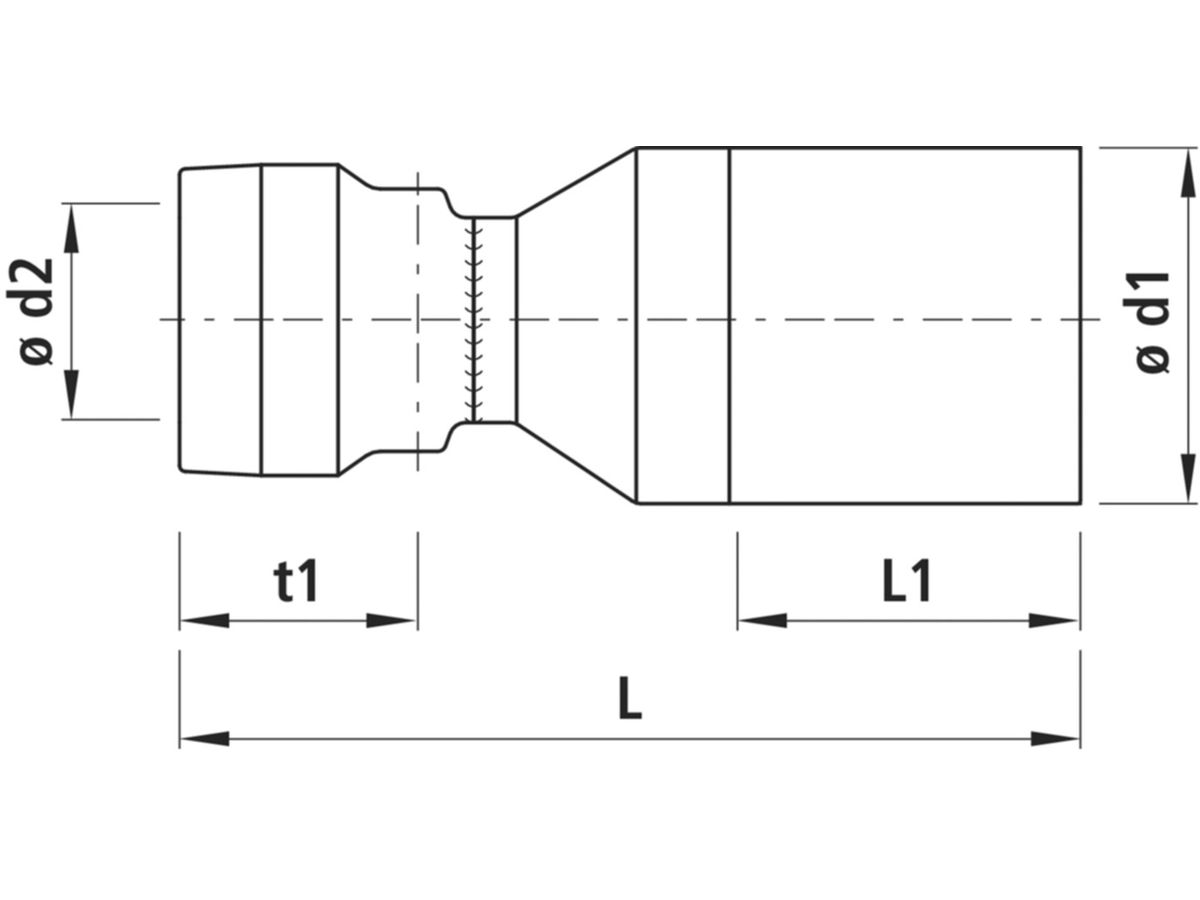 Reduktion HAWLE-GRIP PN 16  d 225/110 mm - 7250