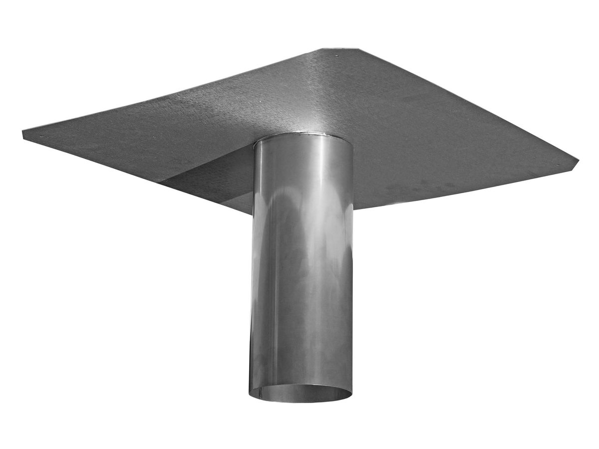 Dachwassereinlauf CrNi 50 mm - Tablett 40x40 cm, Stutzenlänge 30 cm