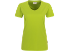 Damen-V-Shirt Performance Gr. M, kiwi - 50% Baumwolle, 50% Polyester