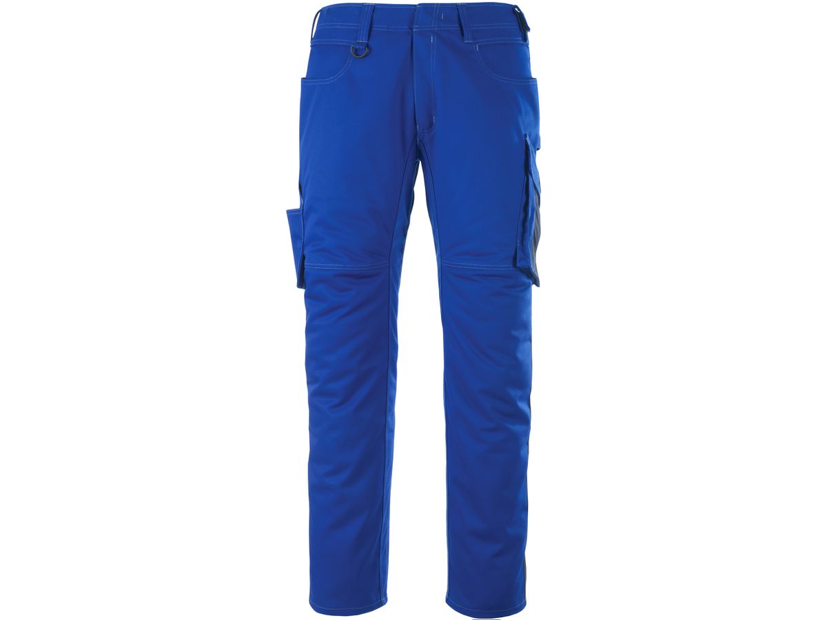 Hose mit Schenkeltaschen, Gr. 82C52 - kornblau/schwarzblau, 65% PES/35% CO