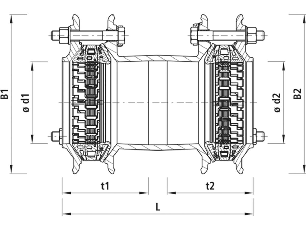 Verbinder HAWLE-SYNOFLEX, PN 16 - 7225