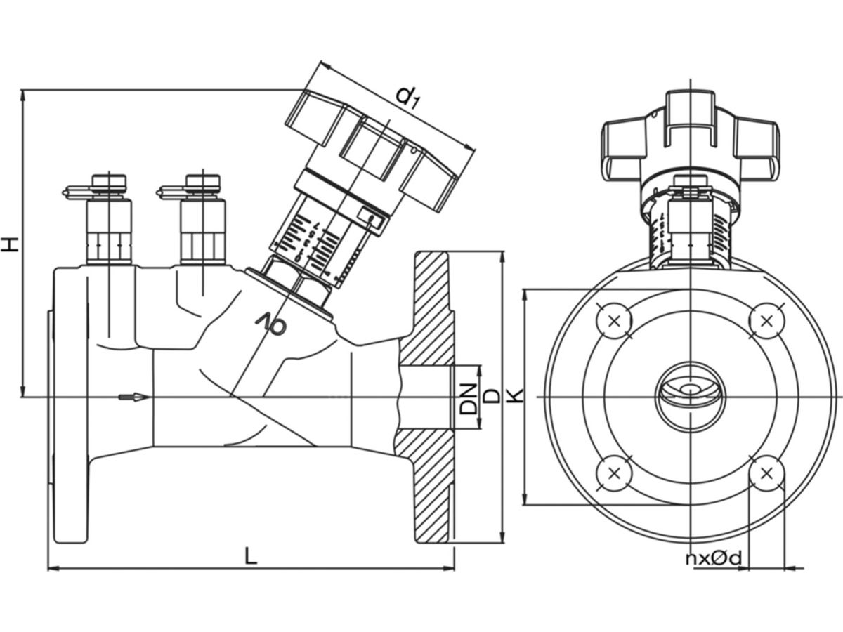 Strangregulierventil VFC 50 mm - kvs-Wert 36.00 m3/h, Hydrocontrol