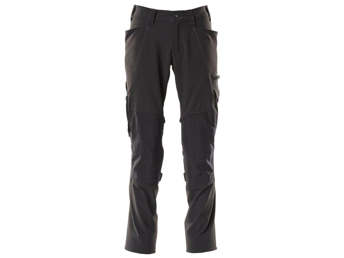 Hose mit Knietaschen, Stretch, Gr. 82C56 - schwarz, 88% PES / 12% EOL