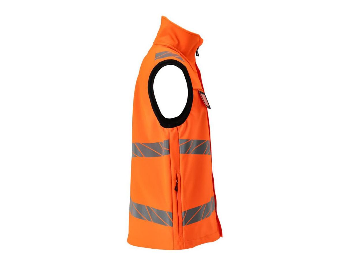 MASCOT Softshell Weste, Gr. XS - Hi-vis orange, 100% Polyester, 330g/m2