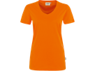 Damen-V-Shirt Performance Gr. XS, orange - 50% Baumwolle, 50% Polyester, 160 g/m²