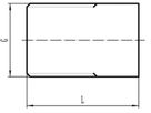 Anschweissnippel schwarz 2" x 100 mm